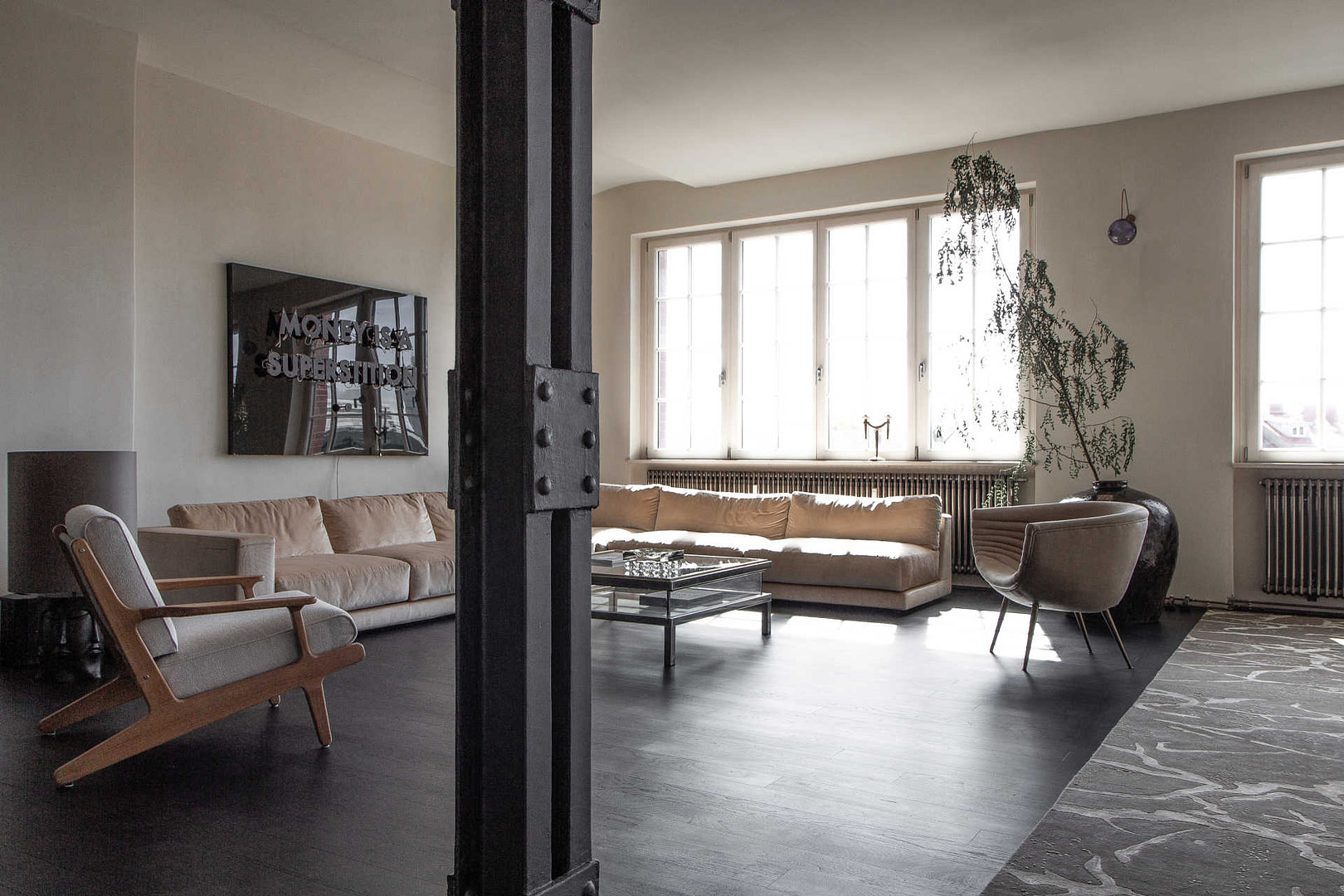 cozy-seating-sectional-sofa-industrial-accent-greenery-modern-decor.